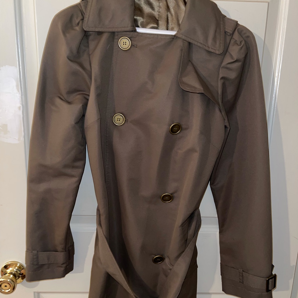 Rlz By Rachel Zoe Black Trench / Rain Coat